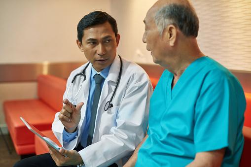 Doctor with patient